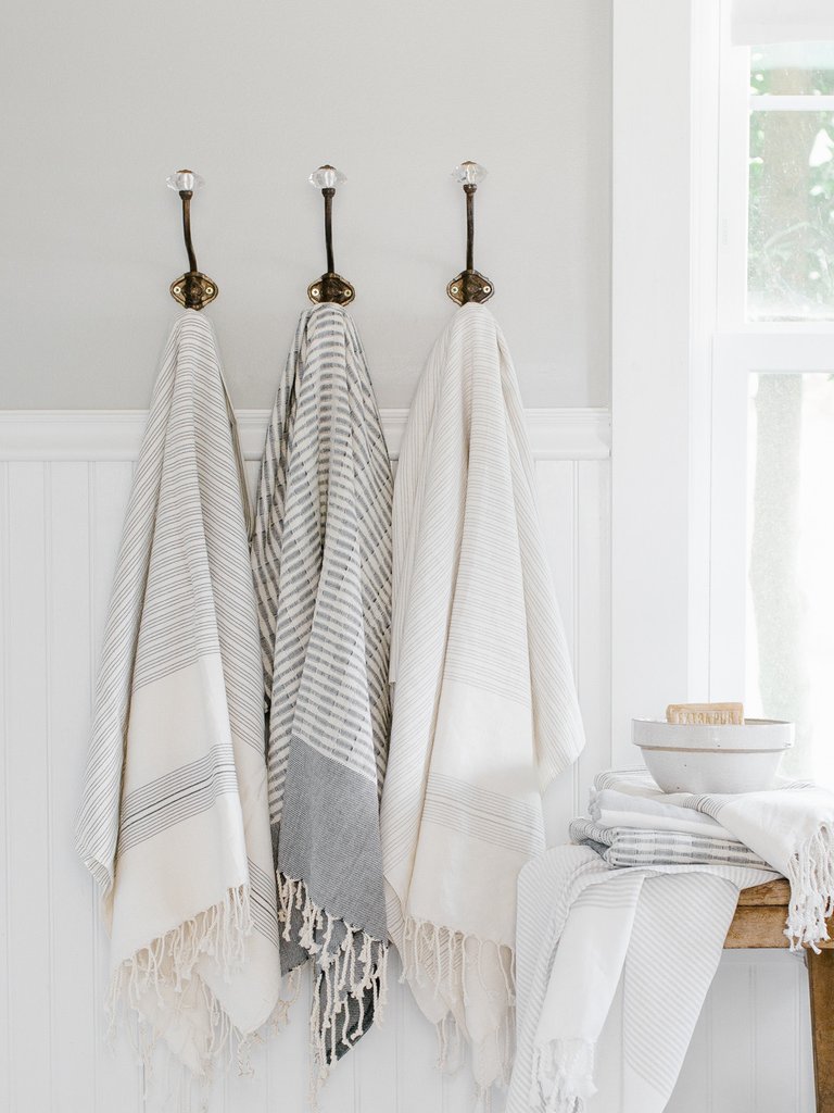 ganchos para toalhas no banheiro