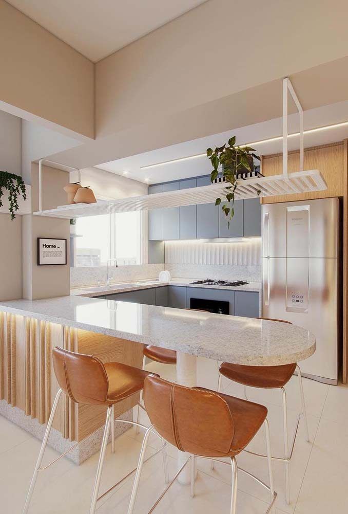 Granito Branco Itaúnas na cozinha